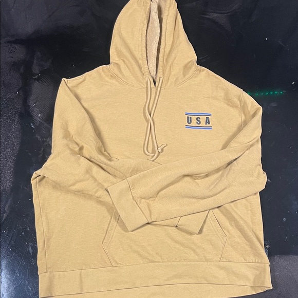 ZELOS Other - ZELOS Beige Hoodie with USA Logo